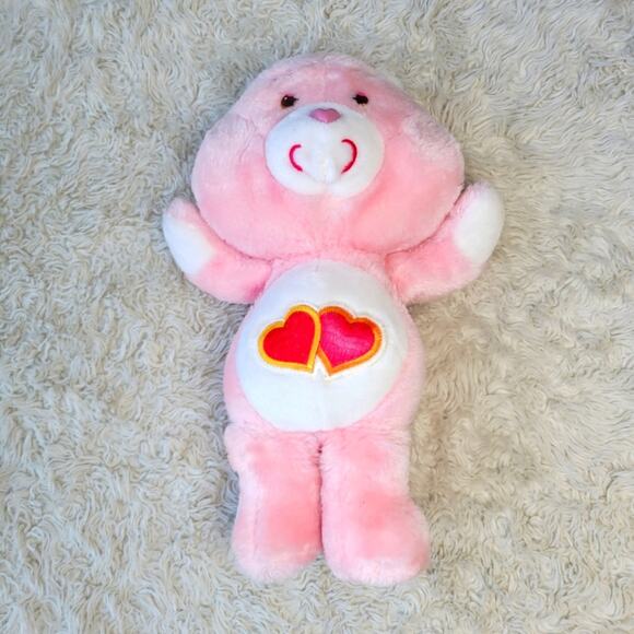 Vintage 80s Care Bears Plush Stuffed Animals Love A Lot & Sunshine LOT - Picture 3 of 9